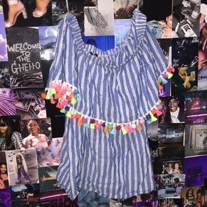 Stripped off the Shoulder Blouse